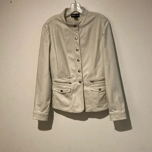Style & Co jacket women’s large off white - Picture 1 of 7